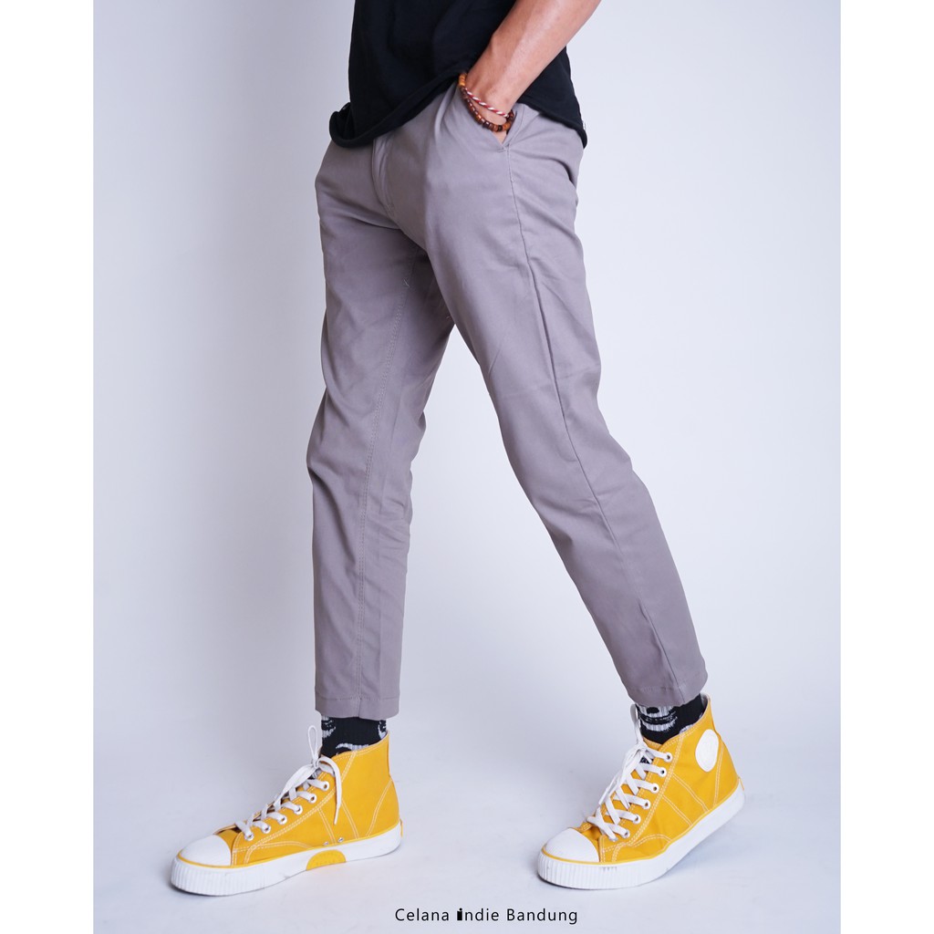  Celana  Indie Bandung  Ankle Pants  Grey Shopee Indonesia