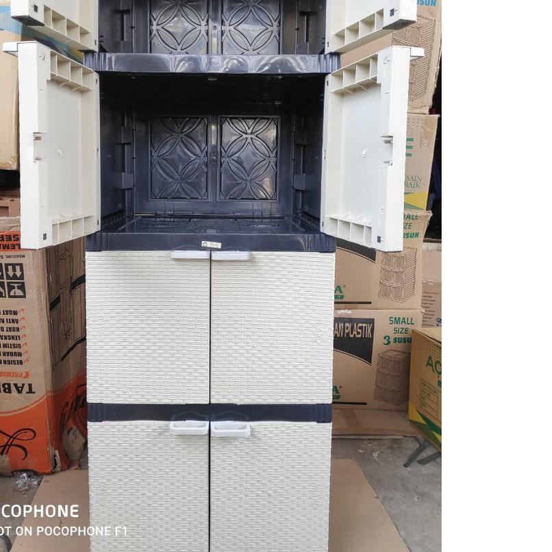 ❈ Lemari Baju lemari Pakaian Lemari Plastik Lemari BW PUTIH ✮