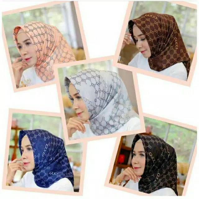 Hijab segiempat maxmara motif gucci/ hijab gucci/hijab maxmara gucci