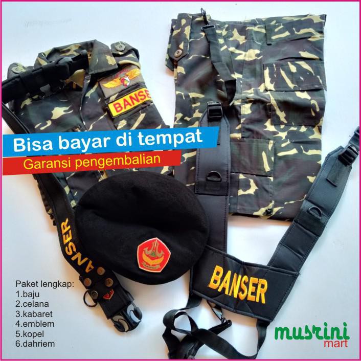 SERAGAM BANSER PAKET LENGKAP BAJU BANSER SERAGAM PDL BANSER DORENG NASIONAL
