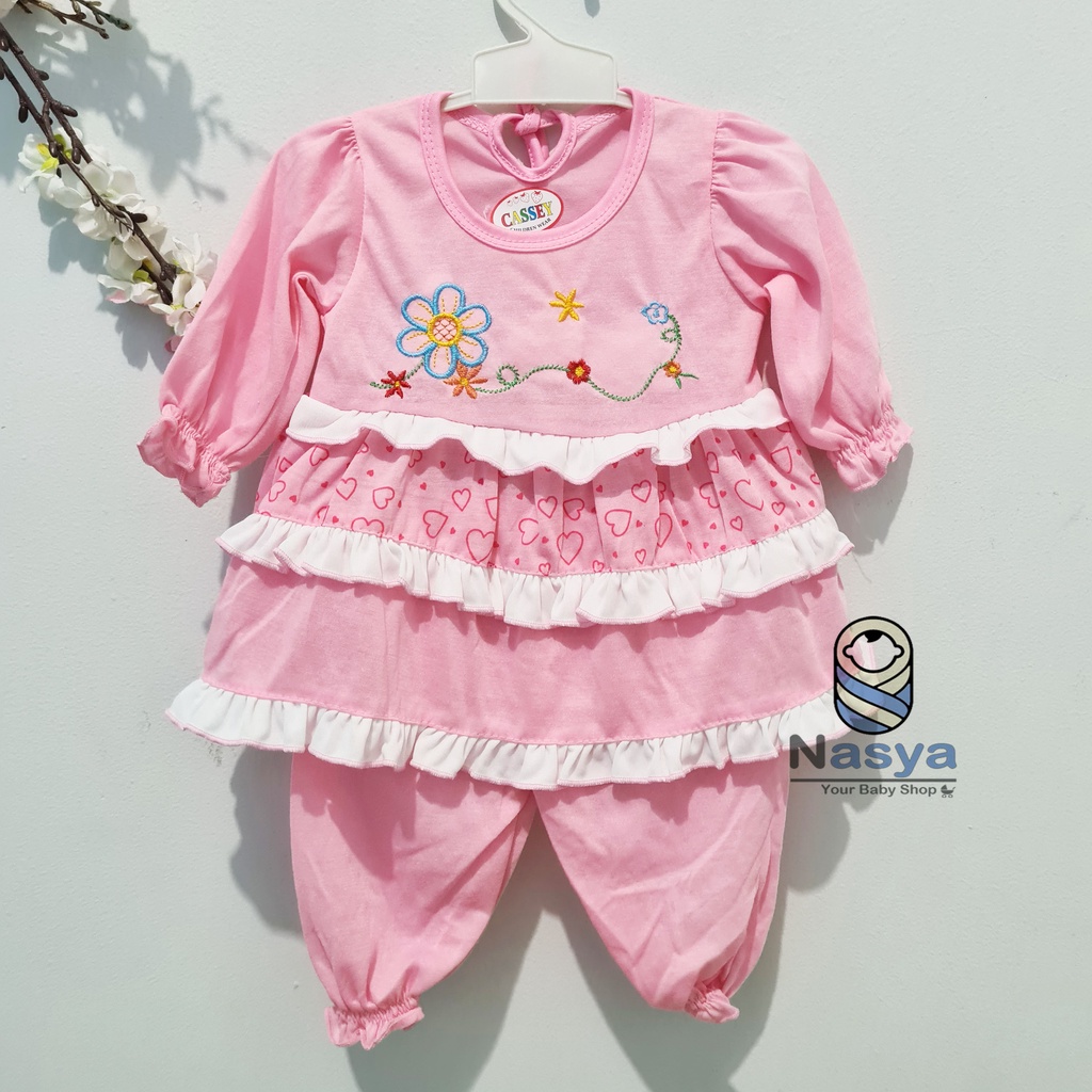 [N-104] Setelan Baju Panjang Bayi piyama bayi (3-6 bulan)