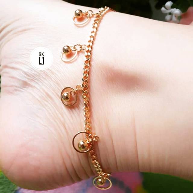 Gelang kaki mahesa gold 22k