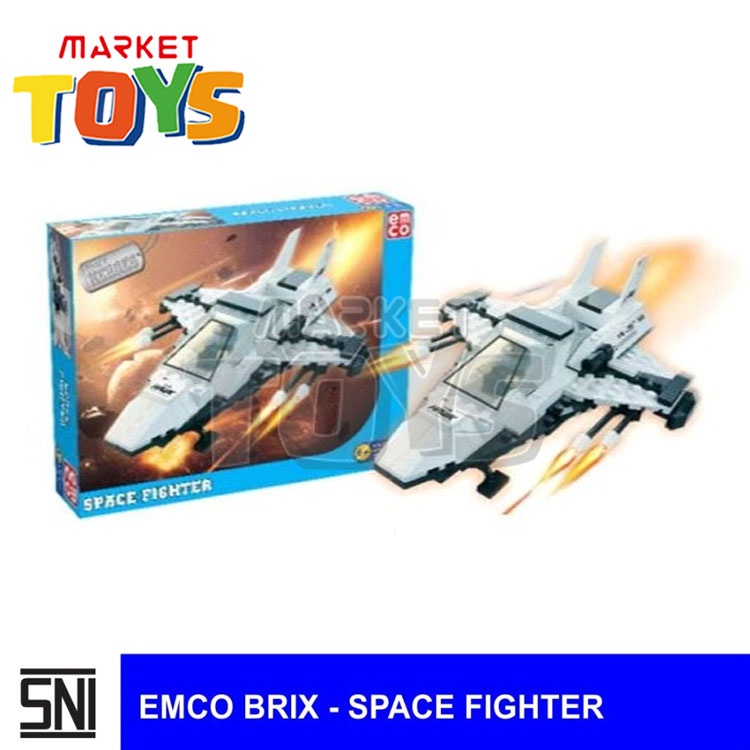 EMCO BRIX - SPACE FIGHTER Mainan Anak Susun Balok Brick Model Pesawat Tempur Luar Angkasa