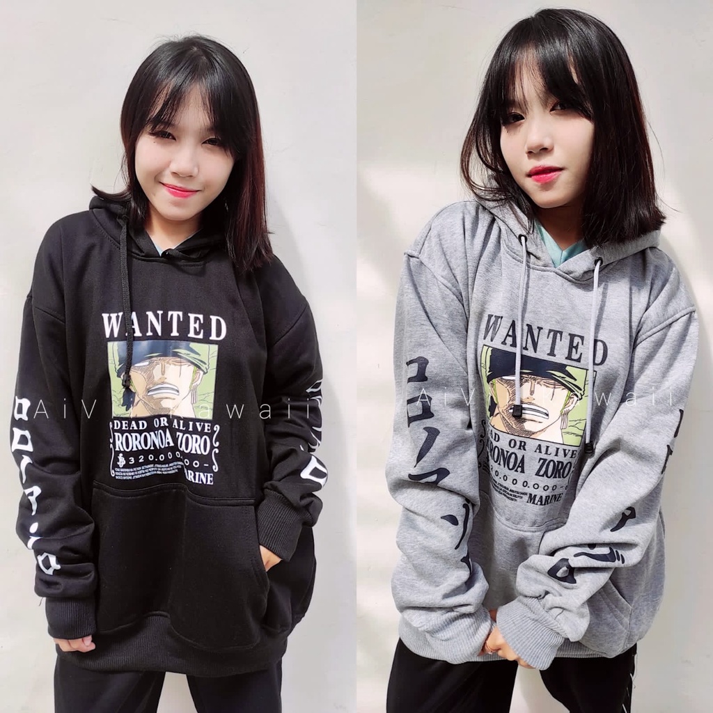 【AiVii】HOODIE JUMPER ONEPICE ZORRO WANTED UNISEX PRIA WANITA