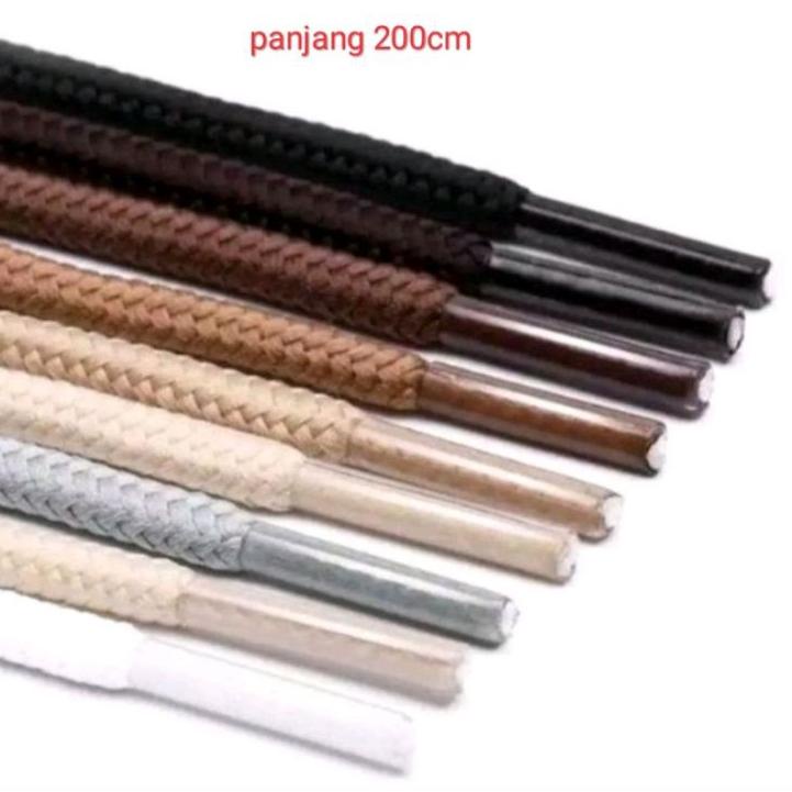 Super Hits-- Tali sepatu bulat panjang 200cm warna hitam & putih,crem,coklat