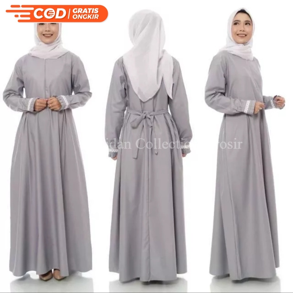 Gamis Polos Maxi Toyobo Jumbo Premium Model Kekinian Muslimah Murah