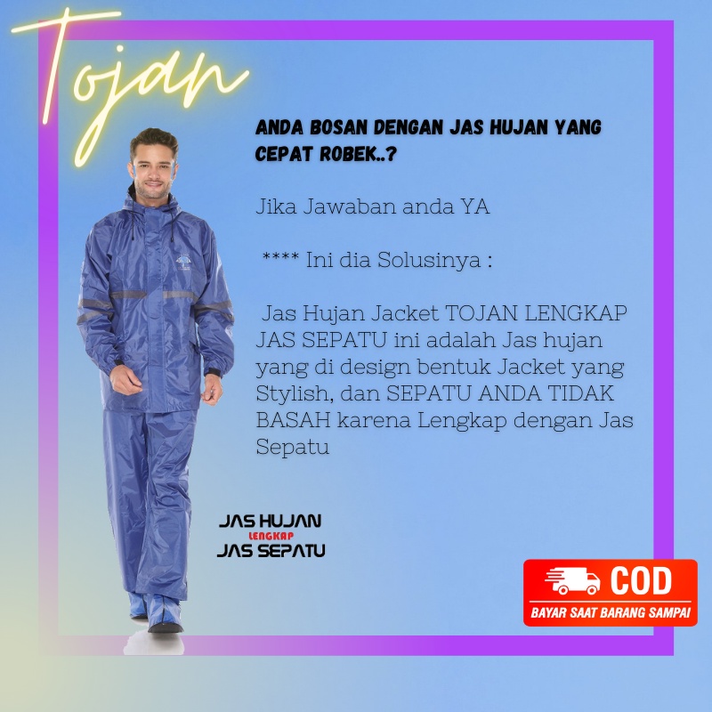 Jas Hujan Premium Pria Wanita Jas Ujan Cowok Cewek Lengkap Jas Sepatu