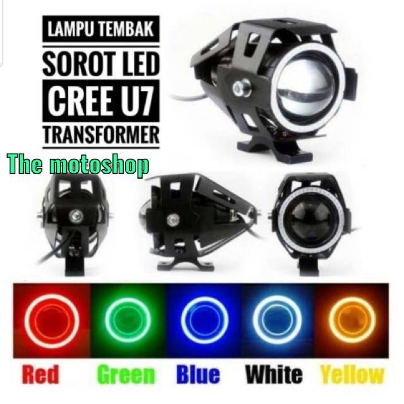 LAMPU TEMBAK SOROT LED CREE U7 BESAR TRANSFORMER AE + DE LAMPU VARIASI LED