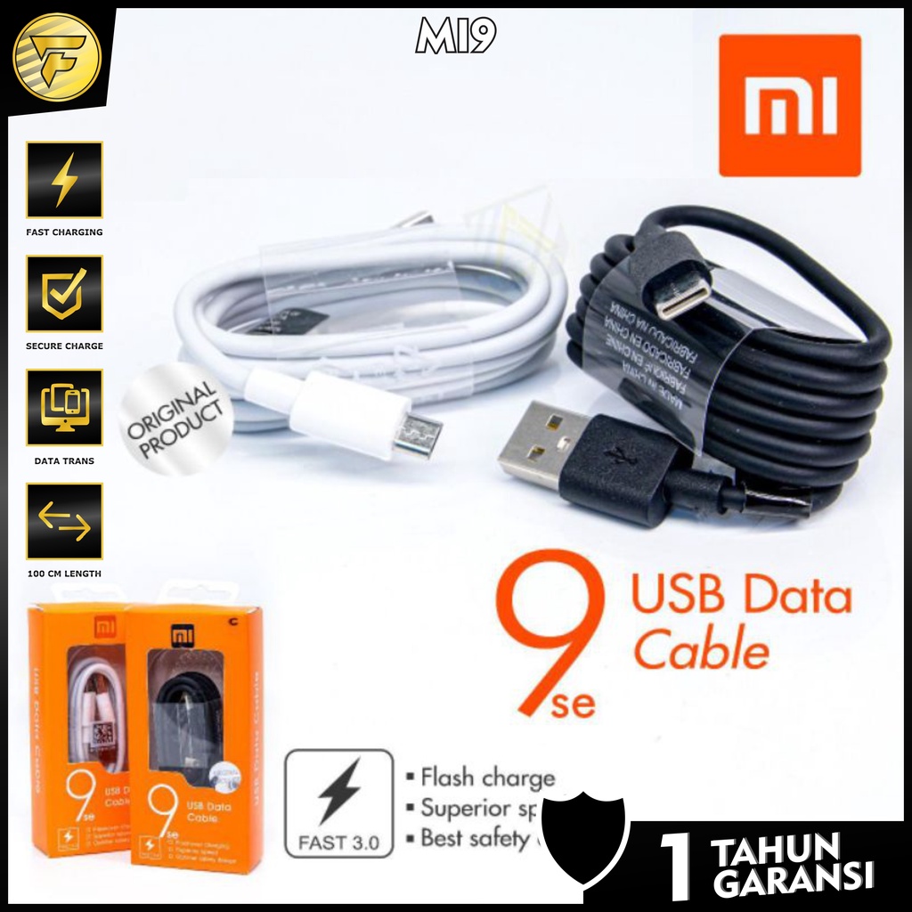 Kabel data Mi9 fast charging Type C Micro USB kabel cas hp Android