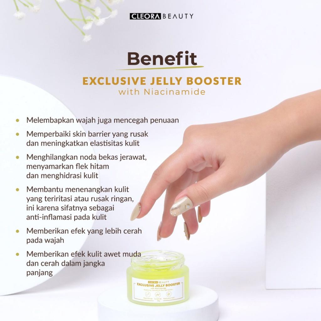 [ Agen Resmi ] Cleora Beauty - Exclusive Jelly Booster with Niacinamide | Moisturizer Gel Original BPOM