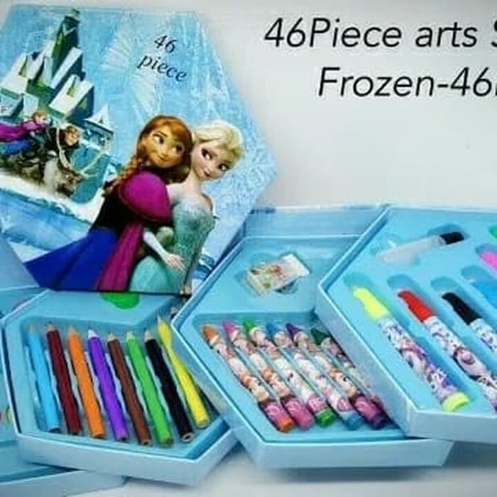 

4 IN 1 CRAYON SET 4 TINGKAT ISI 46 PCS CRAYON ALAT MENGGAMBAR