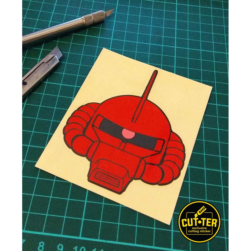 cutting sticker ZAKU head gundam