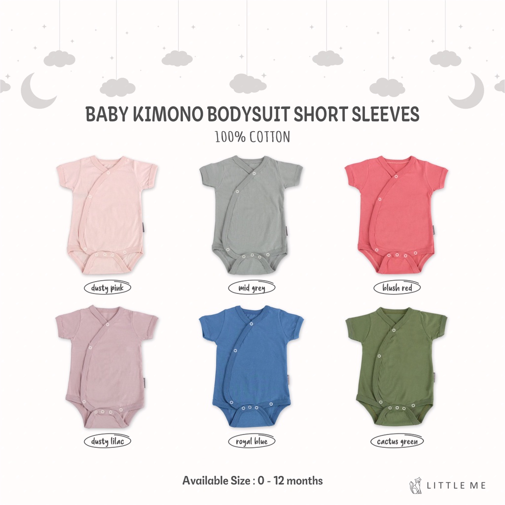 Jual Little Me Baby Kimono Bodysuit Short Sleeves / Kimono Bayi / Jumper Bayi / Kimono Jumper
