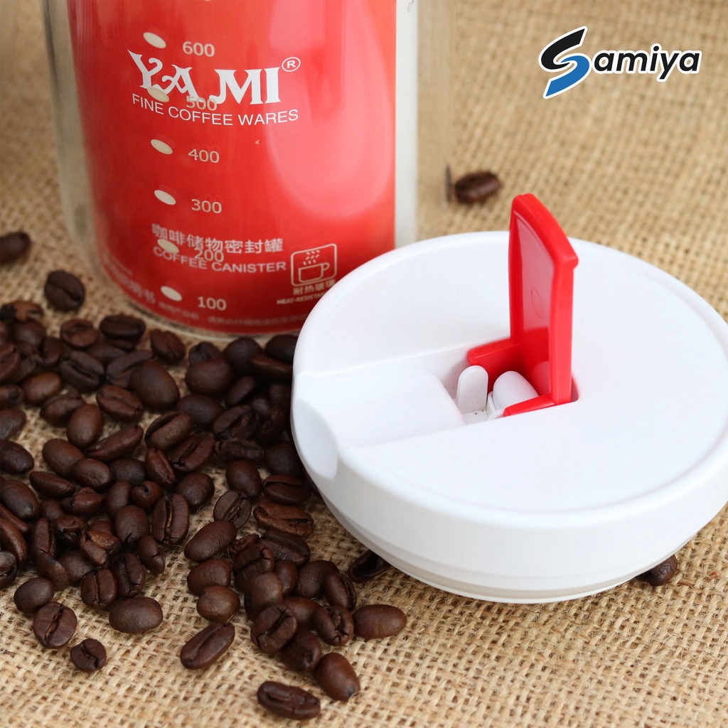 yami toples coffee canister / tempat penyimpanan kopi serbaguna / vacuum artight yami