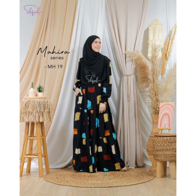 Gamis katun adem mahira dress shofwah
