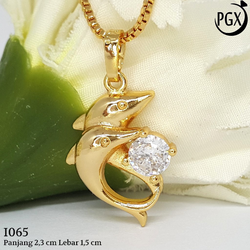 PGX Liontin Kalung Xuping Wanita Aksesoris Fashion Perhiasan Lapis Emas  - I065