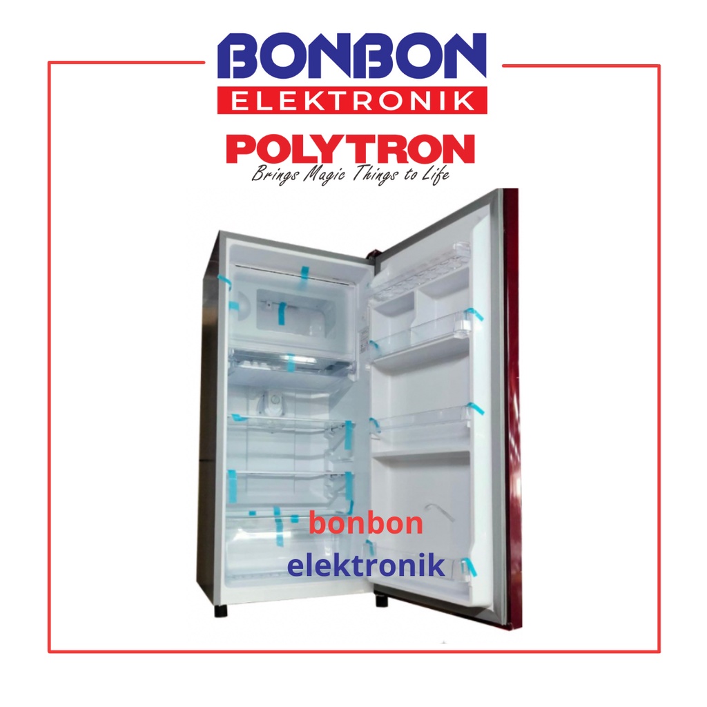 Polytron Kulkas 1 Pintu 170L PRB 177PR / PRB177 / PRB 177 PR Maroon