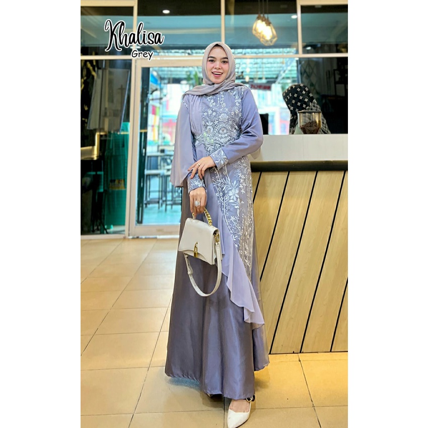 GAMIS PESTA NIKAHAN KHALISA DRESS BORDIR