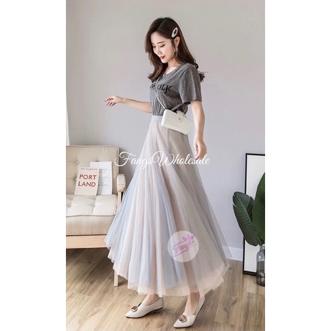 FW R548 Rok Tutu Two Tone Panjang Import Premium Quality