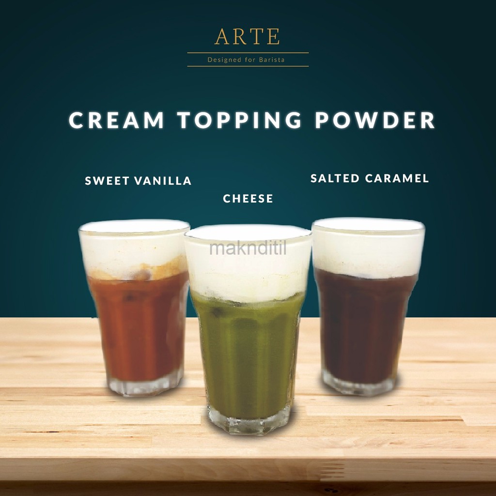 TOPPING CREAM CHEESE TEA BY ARTE PREMIUM POWDER - SALTED CARAMEL