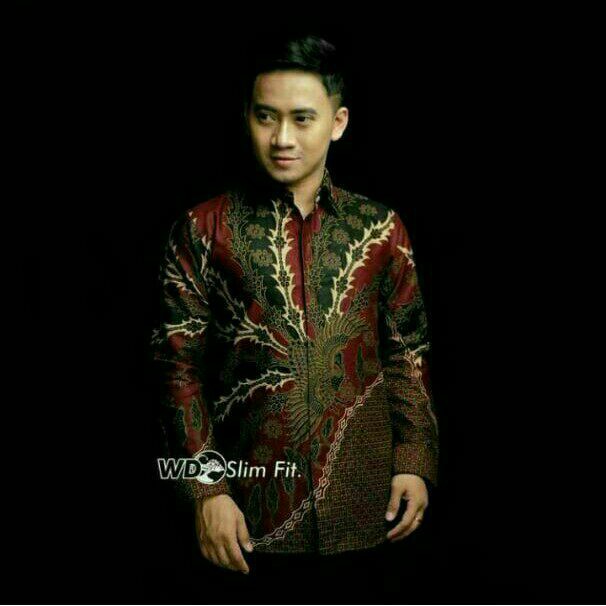 Batik Pria Lengan Panjang BATIK NAKULA HRB026 motif KERATONAN Kode 002 size M L XL XXL Reguler