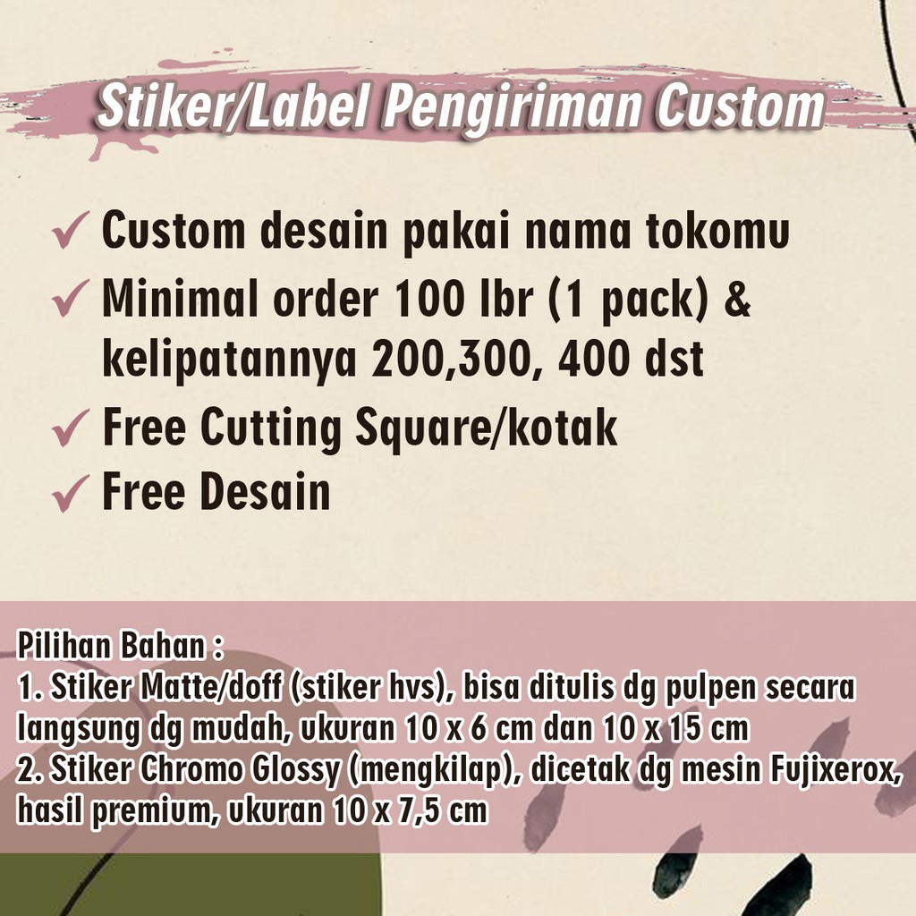 

STIKER LABEL PENGIRIMAN PAKET OLSHOP