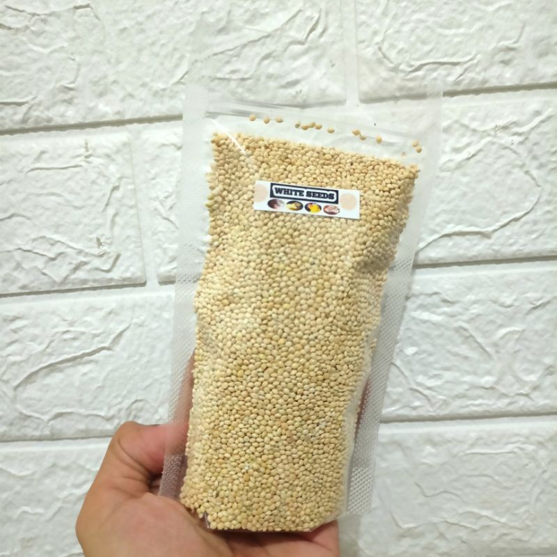 White Seed Milet Millet Pakan Biji Terbaik Untuk Hewan Penyuka Biji Bijian Pakan Whiteseed Hamster Burung Dll Putih PouchS