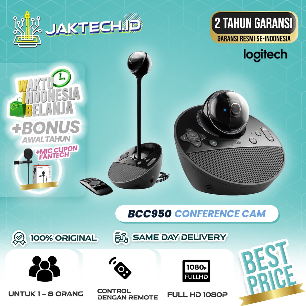 Logitech BCC950 Video Conference Cam Webcam GARANSI RESMI