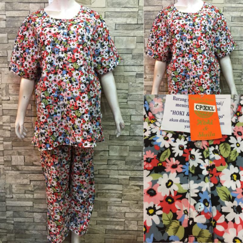 JUMBO HOKI SHEILA CP KATUN PIAMA | BAJU TIDUR MURAH-9