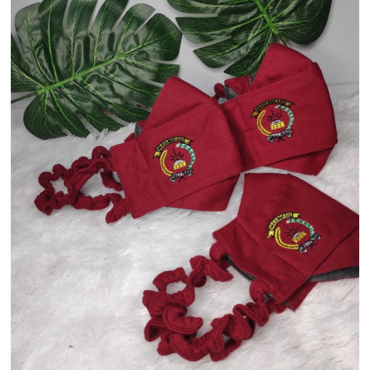 Masker Logo Bhayangkari 3D Warna Merah