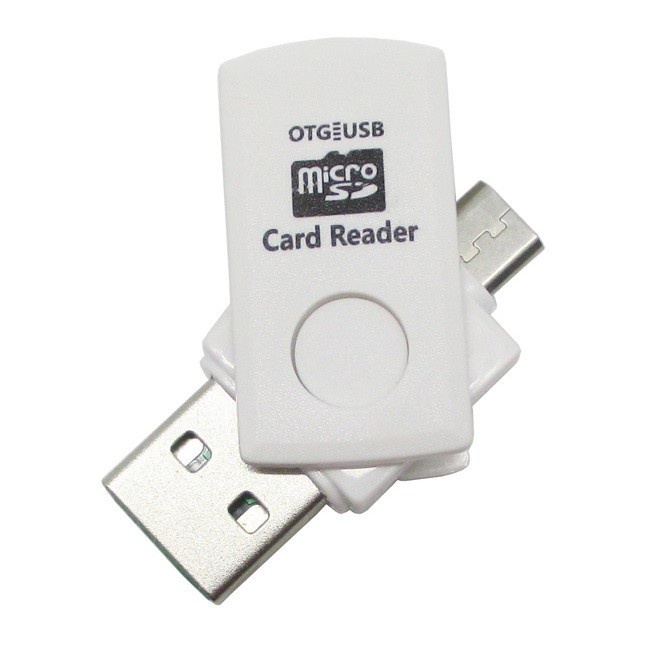 CARD READER OTG 2 SLOT MICRO SD TO MOBILE PHONE LAPTOP