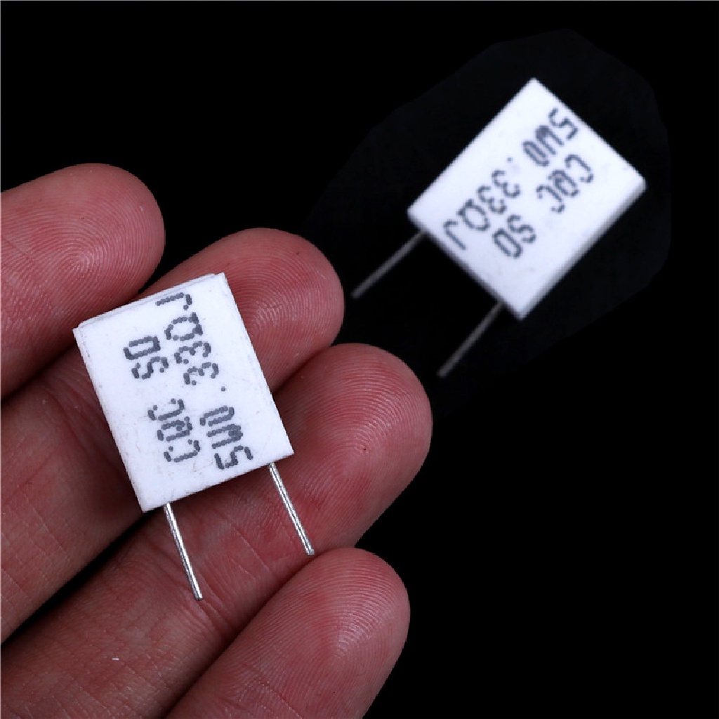 (lsingers1) 10pcs Resistor Semen 5W 0.33Ohm Non-Inductive Keramik BPR56 / CQC