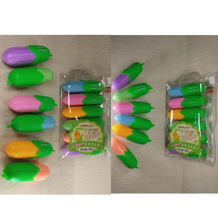 

Stabilo Pulpen - Stabilo Warna Warni - Highlighter Stabilo Mini Unik/Lucu Berbentuk Jagung Isi 6Pcs