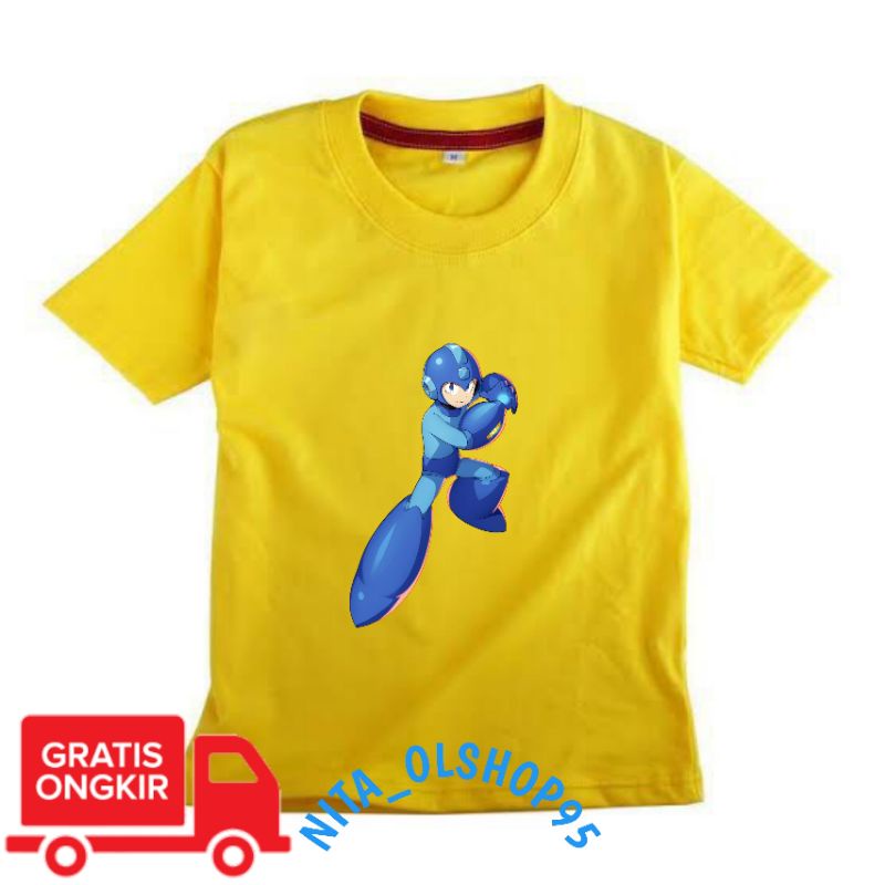 baju anak Mega man megaman , baju anak gambar robot