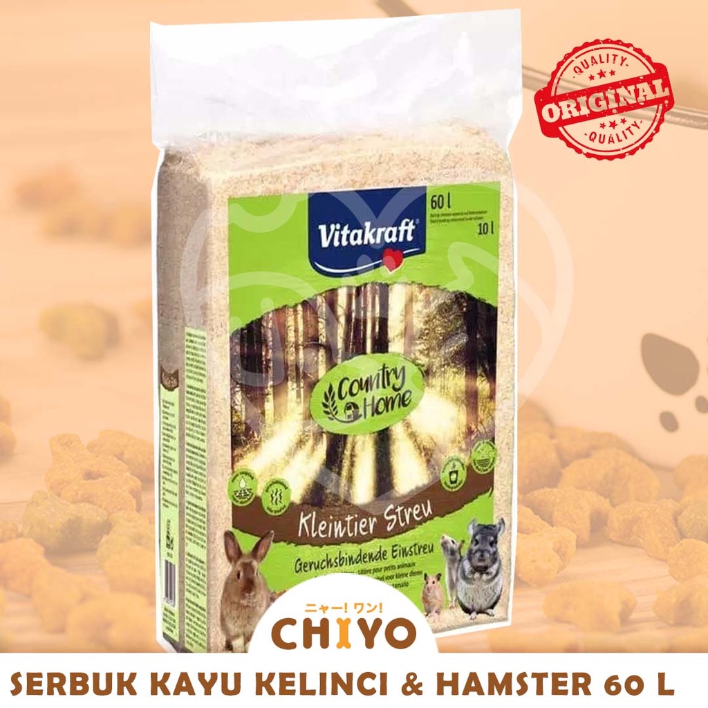 VITAKRAFT SMALL ANIMAL LITTER 60L[BEDDING HAMSTER, GP, KELINCI DLL]