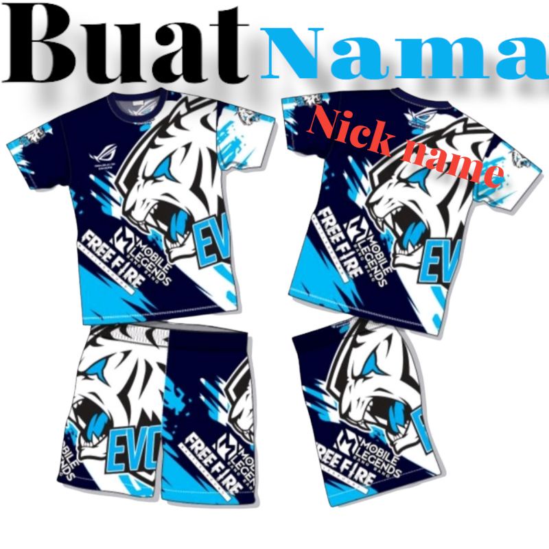 SETELAN BAJU JERSEY GAMING FF ANAK ANAK/SETELAN BAJU JERSEY GAMING ML ANAK ANAK