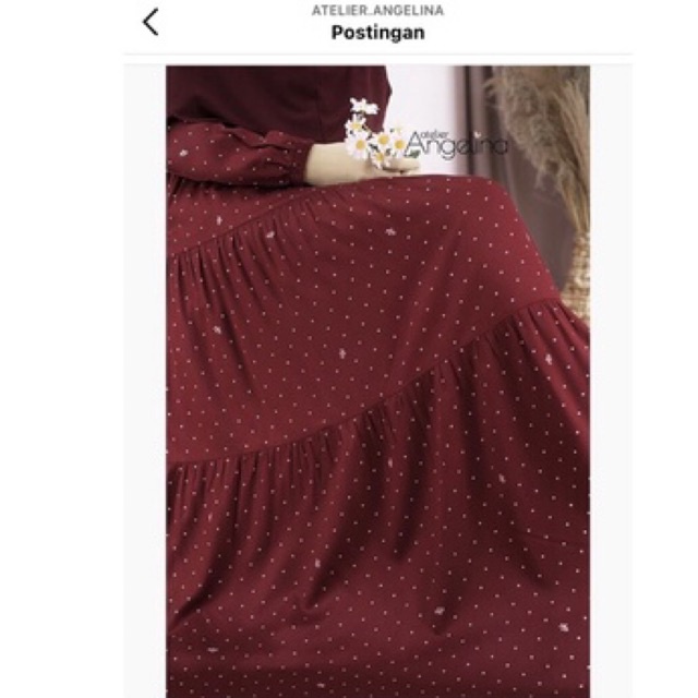 [[BOOKED]] BELLA POLKADOT MAROON SIZE S ATELIER ANGELINA