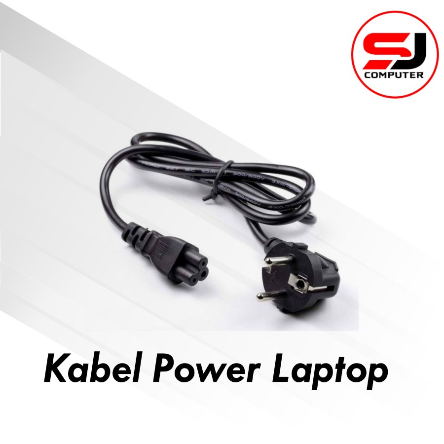 Kabel power adaptor laptop/notebook 3 lubang - 1.5m Tebal Best Quality