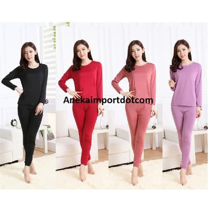 Long John Baju Musim Dingin, Pakaian Winter Longjohn Wanita, Uniqlo