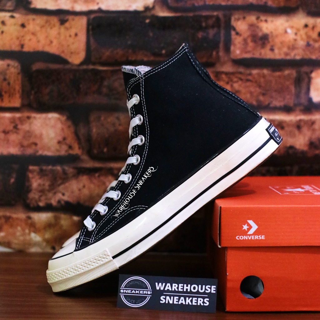 Converse 70s Chuck Taylor High Black White / Sepatu Konvers Konverse Hitam Putih Tinggi