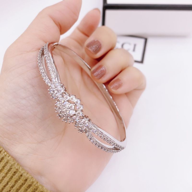 Gelang Silver925 Perak Mata kilau gelang zircon premium quality anti karat anti alergi 882