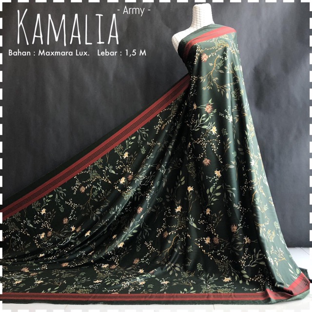 KAMALIA KAIN MOTIF BUNGA BAHAN MAXMARA LUX