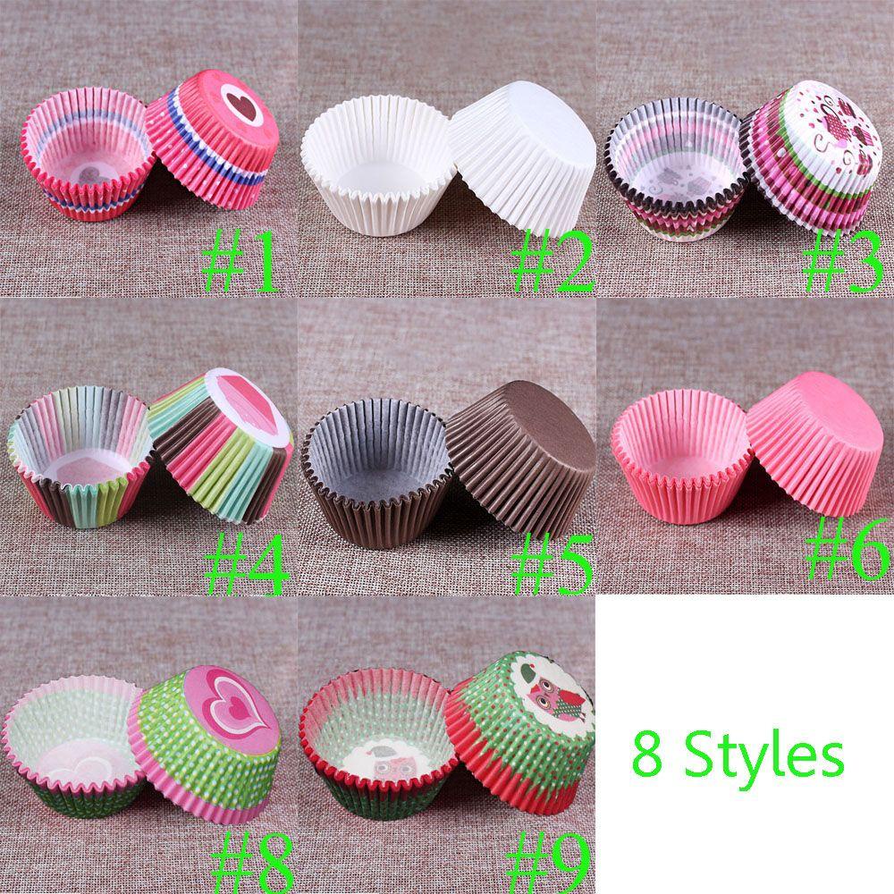 Solighter 100 Pcs Pembungkus Cupcake Bakeware Nampan Perlengkapan Pesta Liner Muffin Cases