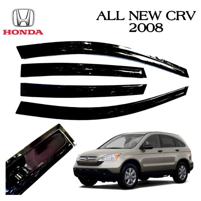 TALANG AIR MOBIL HONDA ALL NEW CRV 2008 MODEL SLIM AKRILIK HITAM