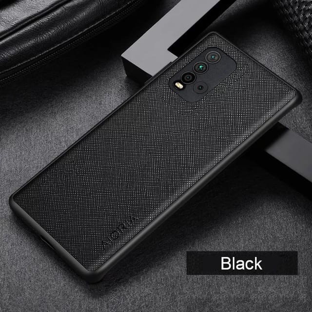 OPPO A55 / A55 4G SOFT CASE CANVAS CROSS PATTERN COVER SOFTCASE SILICONE - BLACK