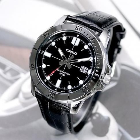Jam Tangan Pria Analog Casio Mtp-Vd01L-1E / Mtp Vd01L Leather Original Barinasstore