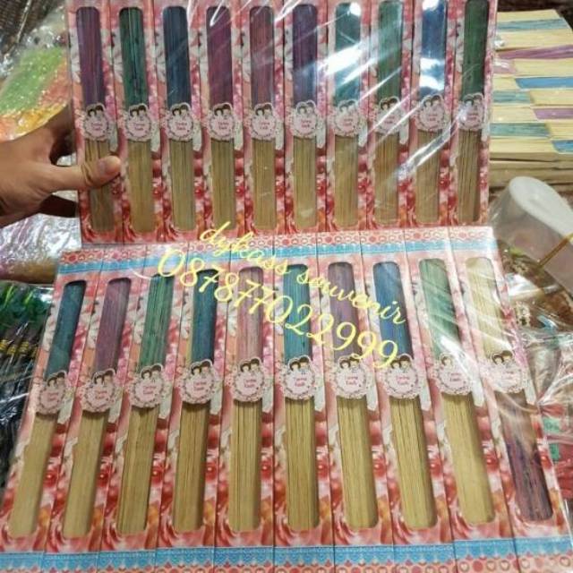Souvenir pernikahan kipas jepang plus box