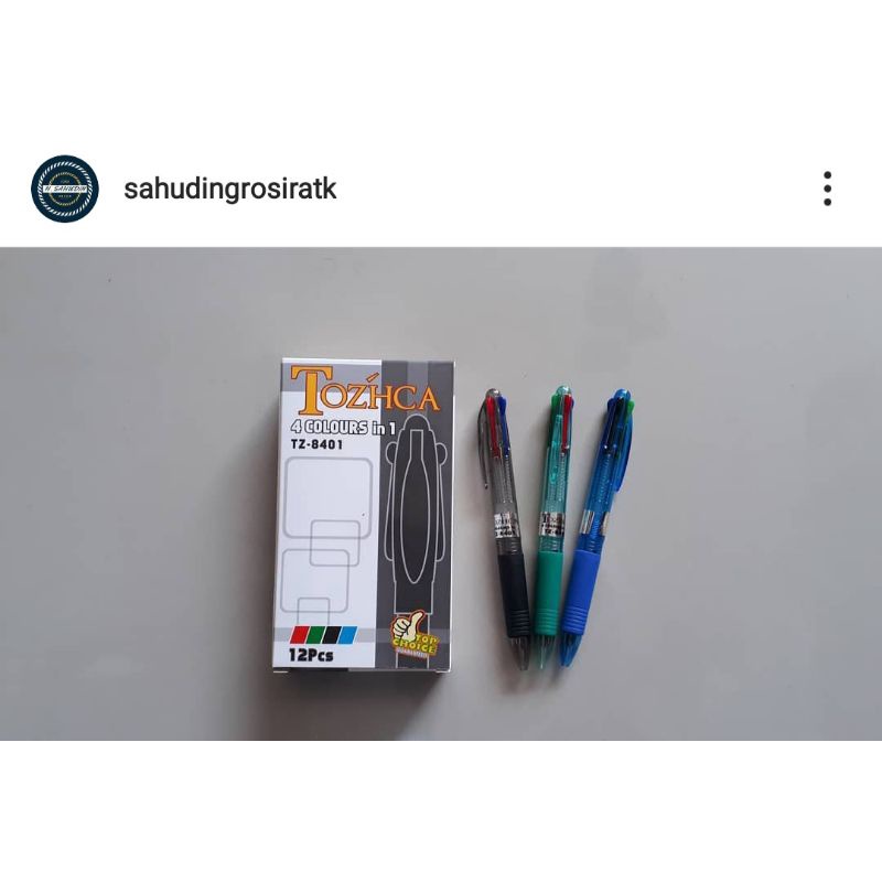 

BALLPEN / PULPEN, BALPOIN 4 WARNA TOZHCA 8401