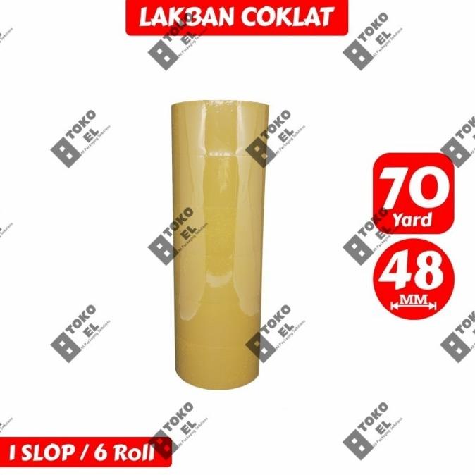 

(BISA COD) Lakban Coklat 2 Inch 70 Yard (Grosir) TERLENGKAP Kode 414