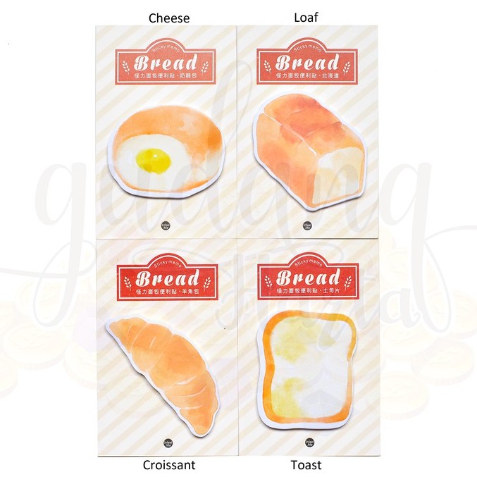 Sticky Notes Roti Bread Cheese Toast Lucu Unik Memo Note GH 301192